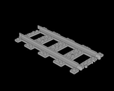 Lego Compatible (53401.dat) Train Track 6 Studs Wide Straight