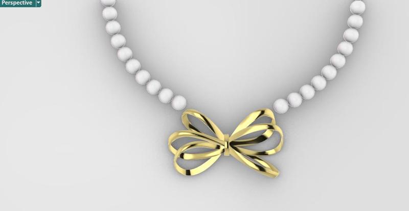 Bow tie necklace