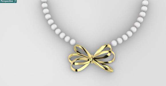 Bow tie necklace