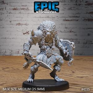 Nemean Lion Folk ‧ DnD Miniature ‧ Tabletop Miniatures ‧ Gaming Monster ‧ 3D Model ‧ RPG ‧ DnDminis ‧ STL FILE