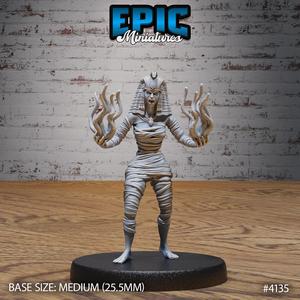 Cleopatra Mummy Lady Magic ‧ DnD Miniature ‧ Tabletop Miniatures ‧ Gaming Monster ‧ 3D Model ‧ RPG ‧ DnDminis ‧ STL FILE