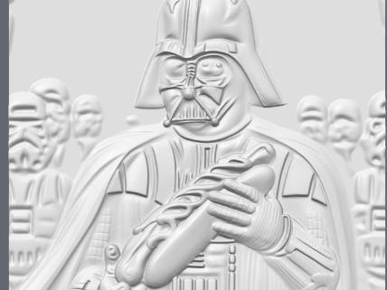 darth vader eating a hotdog