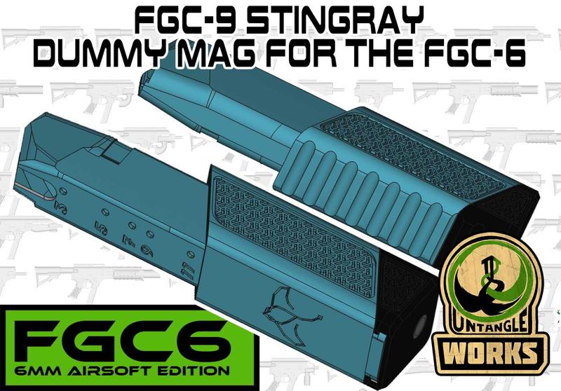 FGC-9 stingray Dummy mag for GGB airsoft or FGC-6