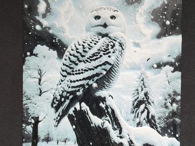 Snow owl HueForge