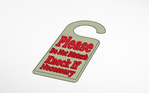 Do Not Disturb Door Hanger