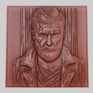 Logan 3d printer relief medallion obj stl