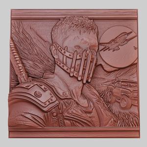 Mad Max: Fury Road 3d printer relief medallion obj stl