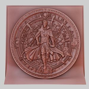 Doctor Strange 3d printer relief medallion obj stl