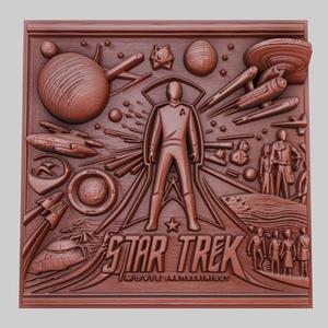 Star Trek 3d printer relief medallion obj stl