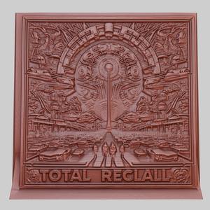 Total Recall 3d printer relief medallion obj stl