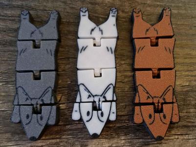 Cute articulated dog sploot