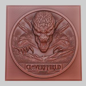 Cloverfield 3d printer relief medallion obj stl