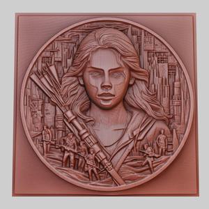 The Maze Runner 3d printer relief medallion obj stl