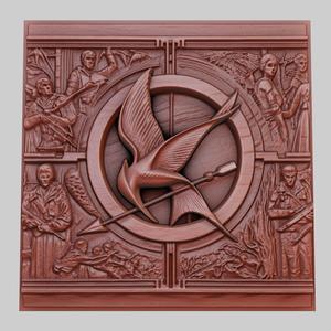 The Hunger Games 3d printer relief medallion obj stl