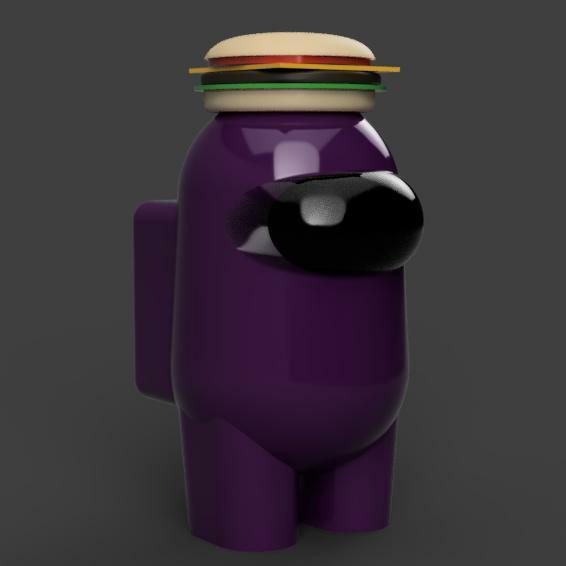 AMONG US WITH HAMBURGER