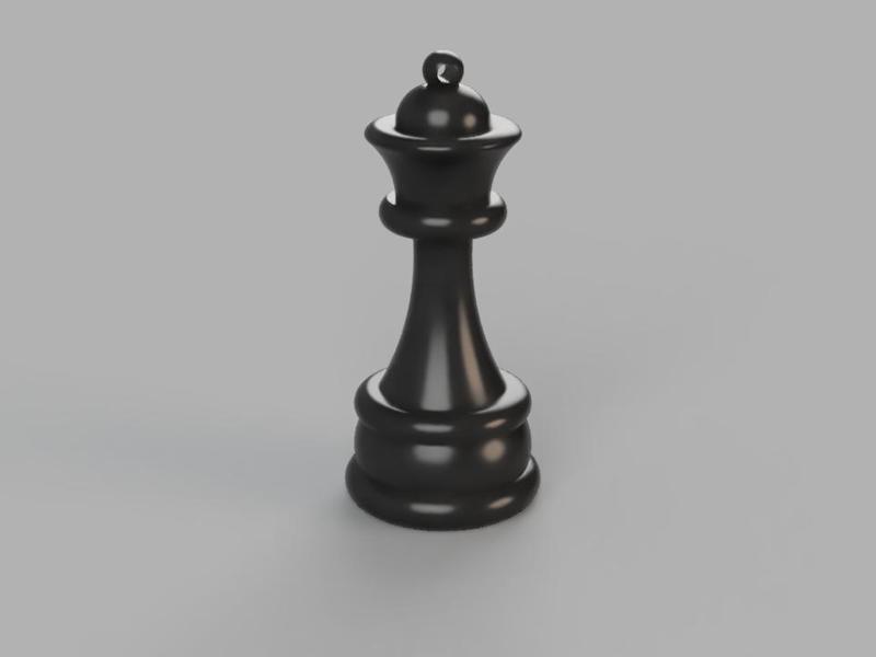 Queen Chess Piece Keychain
