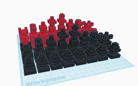 Cubic chess set