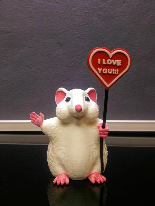 valentine's day mouse ornament