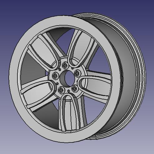 WHEEL RIM RC SPORTCAR 3D PRINT PROTOTYPE