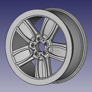 WHEEL RIM RC SPORTCAR 3D PRINT PROTOTYPE