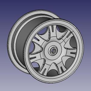 WHEEL RIM SPORTCAR CUSTOM 3D PRINT