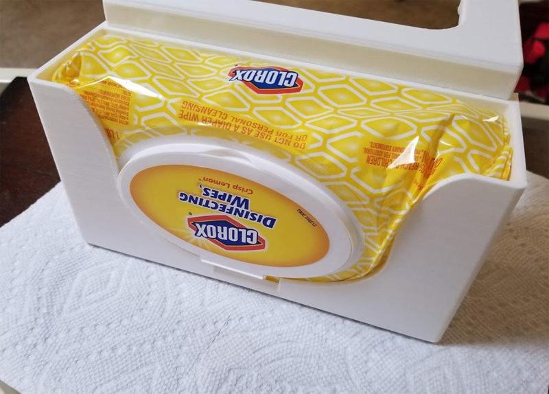 Clorox Wipes Holder - Cube Mount for Haworth Compose - With STEP file