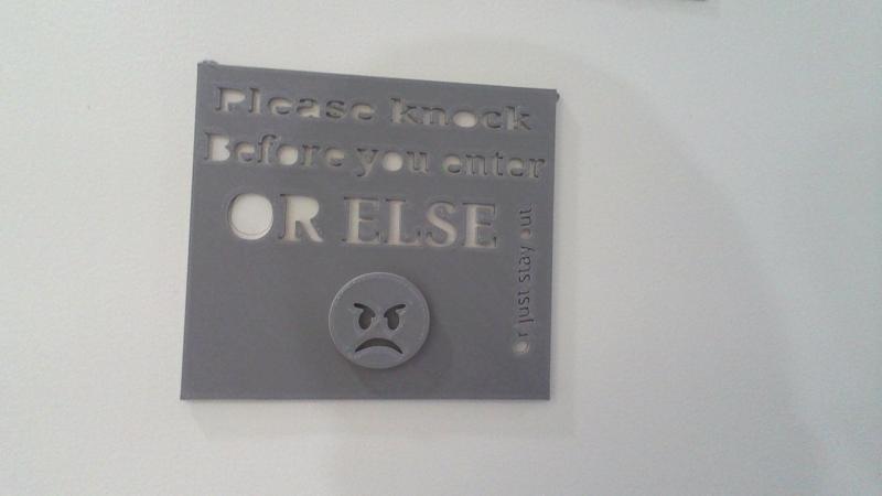 A door sign