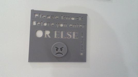 A door sign