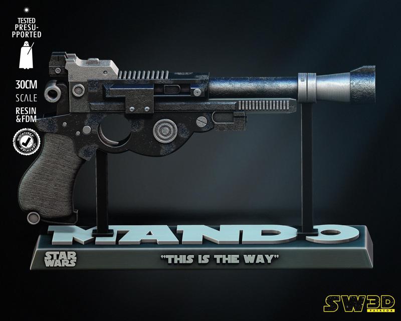 MANDO BLASTER - TESTED AND READY FOR 3D PRINTING