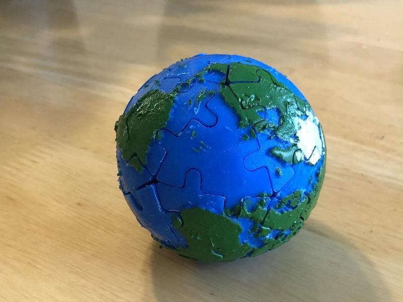 Interlocking Earth Puzzle