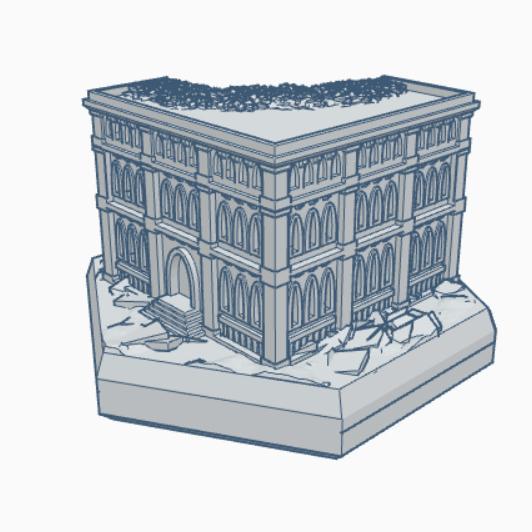 Hex Map Scale Gothic Ruined Building 101 HMSGR101