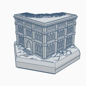 Hex Map Scale Gothic Ruined Building 101 HMSGR101