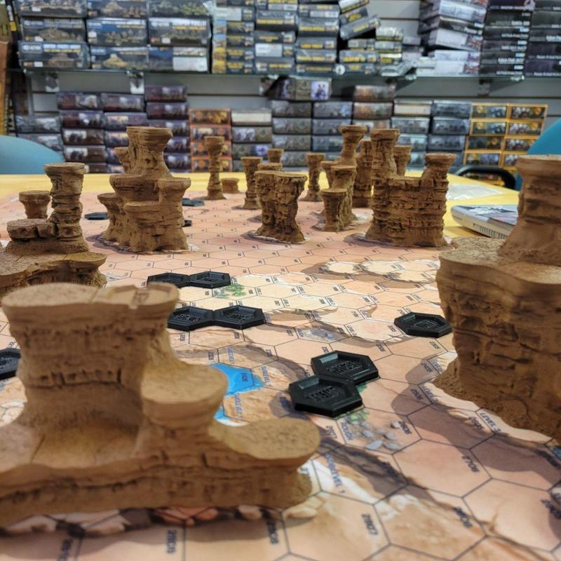 HEXTECH - Hex Hills - Desert Map Pack (Battletech Compatible Hex Terrain)