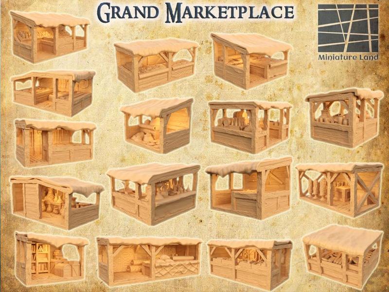 Grand MarketPlace - Tabletop Terrain - 28 MM