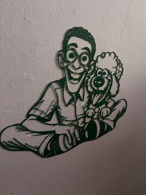 Wall Art - Man with a Dog