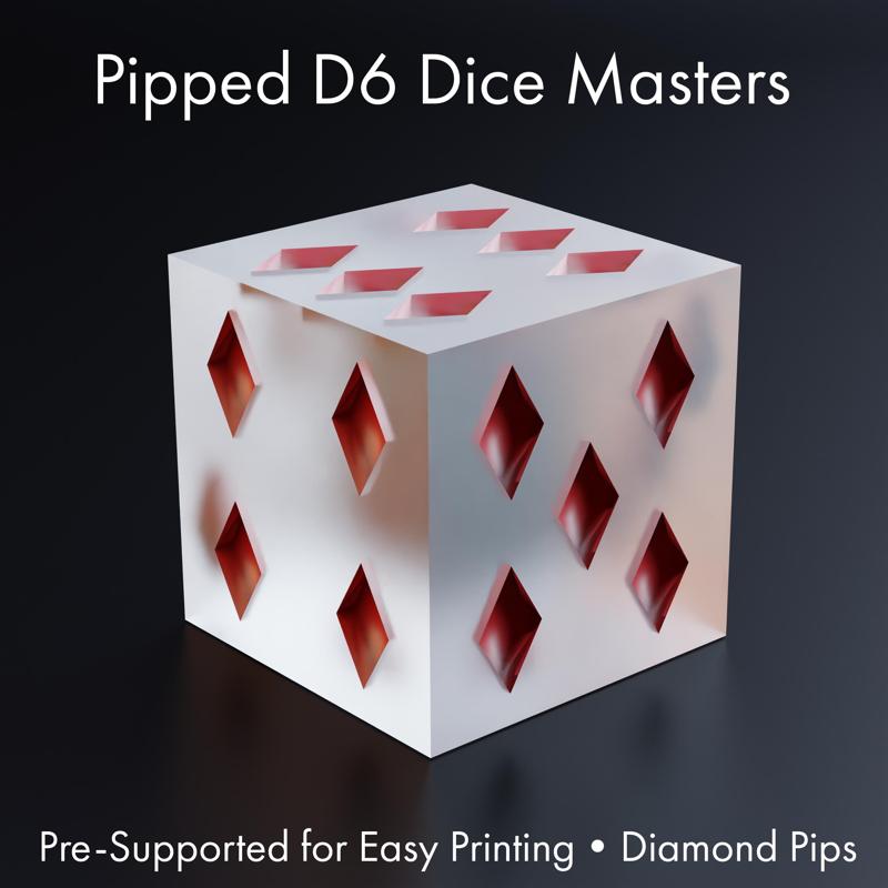 Dice Masters - Sharp-Edged Diamond Pipped D6 - Pre-Supported