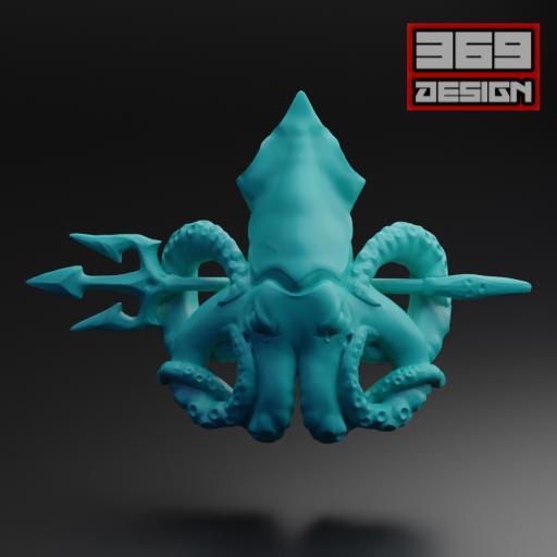 Trident Squid Hair Clip - COMMERCIAL VERSION