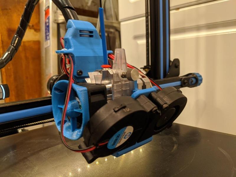 BMG aero/wind mount with dual 5015 fans (for Geeetech A10/A20/A30)