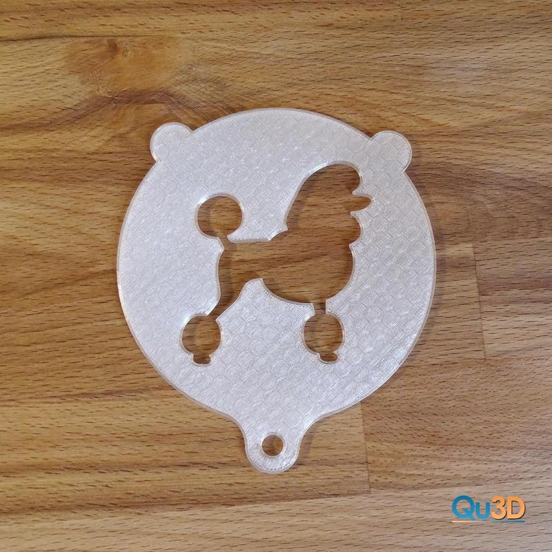 Poodle - Milk Foam Template STL 3D Print Model High Polygon