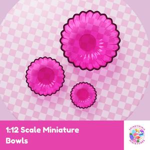 1:12 Scale Miniature Bowls