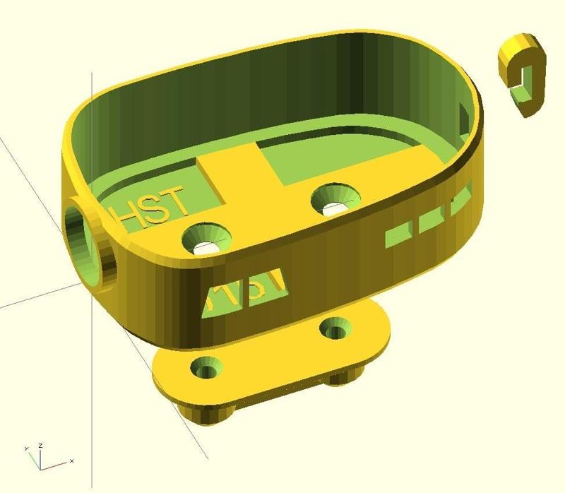 Housing for Keycam 808 #16 (Videocam R/C Gimbal) - OpenScad