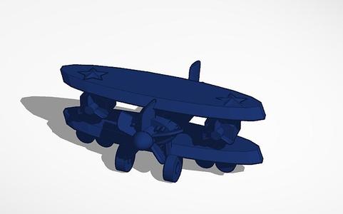 biplane dive bomber 3d model