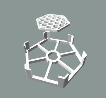 Hexagon Coasters with Holder 'COMMERCIAL USE'