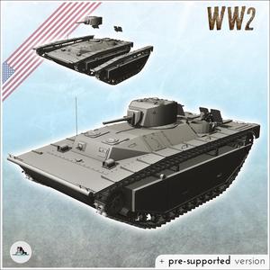 LVTA-1 Amtrack american amphibious landing craft (13) - USA US Army Western Front Normandy WWII Pacific