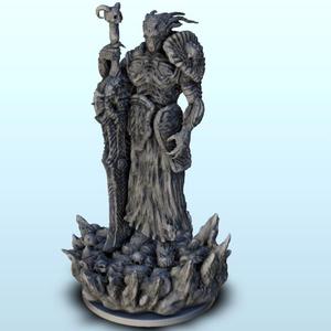 Lord of chaos with skull sword - Creature Darkness War 15mm 20mm 28mm 32mm