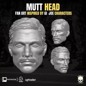 Mutt fan Art Head 3D printable File For Action Figures