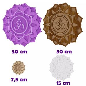 Crown Chakra  multilayer cnc cut and 3d printable wall decor