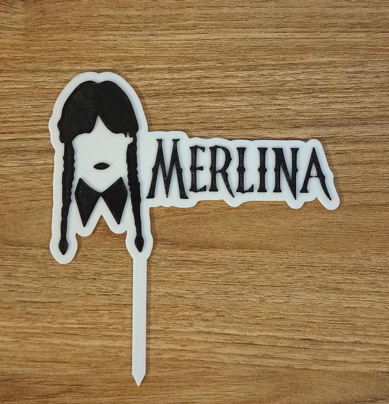 Merlina cake topper