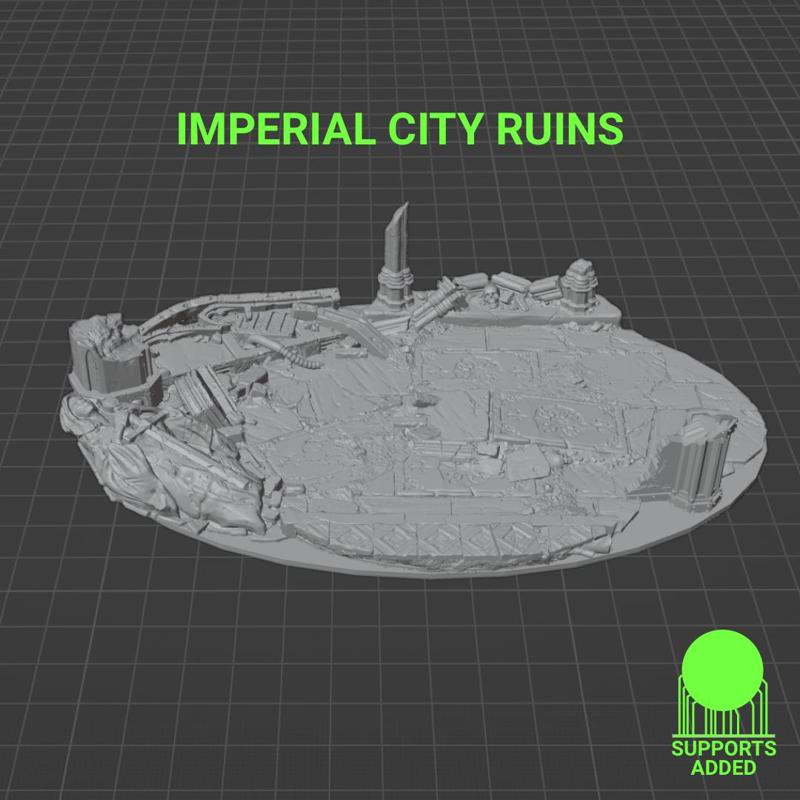 170x105 mm Imperial Knight Ruins topper base