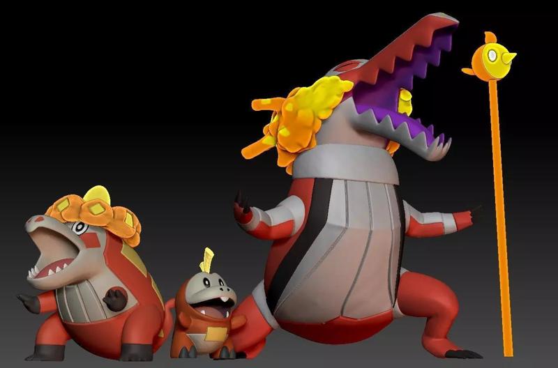 Pokemon Fuecoco Crocalor Skeledirge